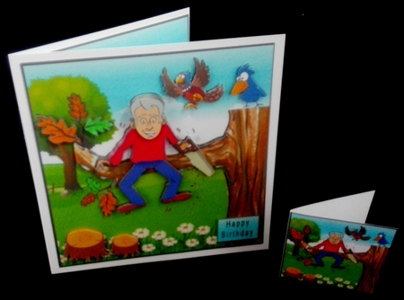 Tree Feller - Decoupage by Diane  Hitchcox