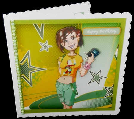 Teen Text Dudess 8x8 Quick Card by Diane  Hitchcox