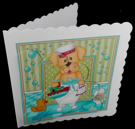 Fan Pyramage Topper - Bathtub Buddies - Little Golden Labrador Dog by Diane  Hitchcox