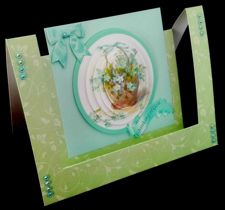 Basket of Forget-me-nots - Multi Occasion Card  by Diane  Hitchcox