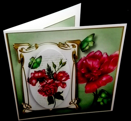 Art Nouveau Glory Roses by Diane  Hitchcox