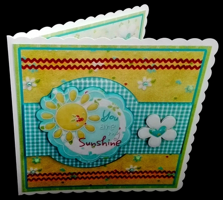 You Are My Sunshine 7.5 Inch Card Front Mini Kit with Decoupage & Insert by Diane  Hitchcox