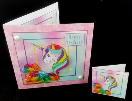 Unicorn Roses - Decoupage by Diane  Hitchcox