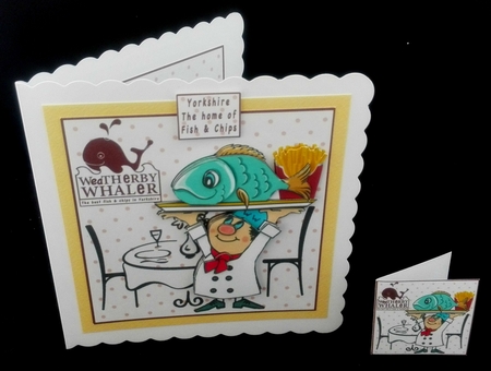 Yorkshire The Home Of Fish & Chips - Decoupage by Diane  Hitchcox