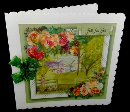 Beautiful Country Cottage and Pink  Roses  by Diane  Hitchcox