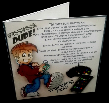 8x8 Teen boy survival kit mini kit by Diane  Hitchcox