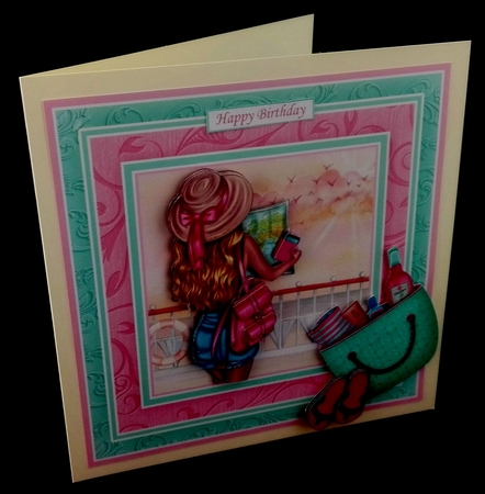 TRAVEL GIRL 7.5 Decoupage & Insert Kit by Diane  Hitchcox