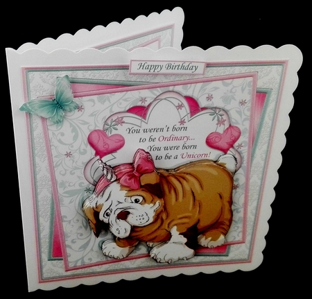 BORN TO BE A UNICORN 7.5 Decoupage & Insert Kit by Diane  Hitchcox