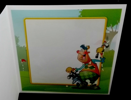 Golf Dude Yellow 8x8 Insert by Diane  Hitchcox