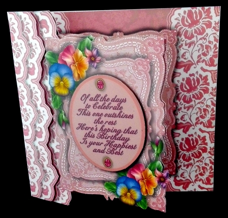 Lace Panel Greetings 3 by Diane  Hitchcox