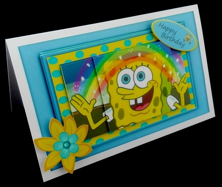 Spongebob Rainbow by Diane  Hitchcox