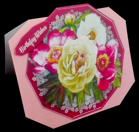 Red Decagon with Butterflies  by Diane  Hitchcox