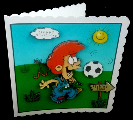 Football And Fishing - Decoupage by Diane  Hitchcox