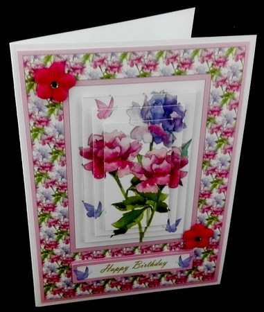 Lovely Watercolor Peonies Pyramid Topper by Diane  Hitchcox