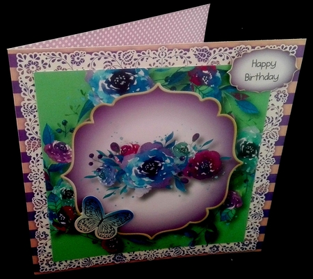 Beautiful Twilight Florals 8x8 by Diane  Hitchcox