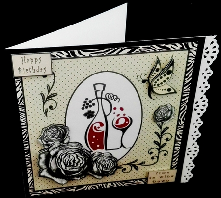 Time To Wine Down - Decoupage by Diane  Hitchcox