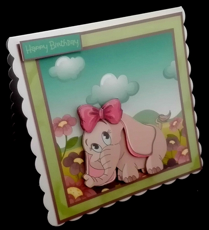 Elephant and flowers by Diane  Hitchcox