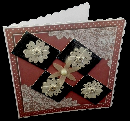 Sugar Plum Damask, Lace and Roses 5 by Diane  Hitchcox