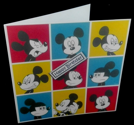 Mickey Mouse 8x8 Quick Card by Diane  Hitchcox