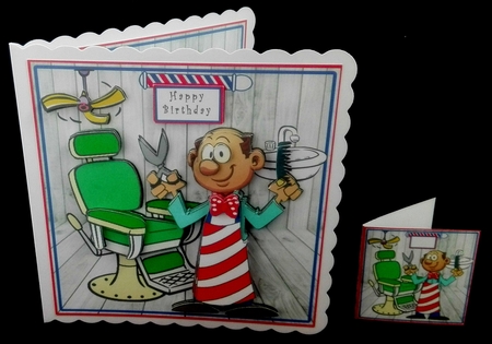Cheeky Barber - Decoupage by Diane  Hitchcox