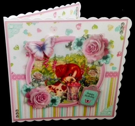 Wuffly Day Card Mini Kit & Decoupage by Diane  Hitchcox