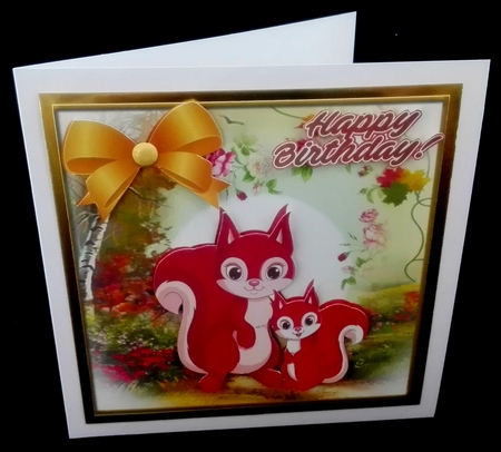 cute and foxy with butterfly and bow 7x7 by Diane  Hitchcox