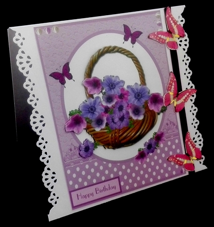 Female birthday greeting card with Anemone flowers by Diane  Hitchcox