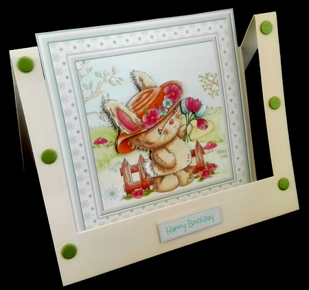 Cute bonnet bunny by Diane  Hitchcox