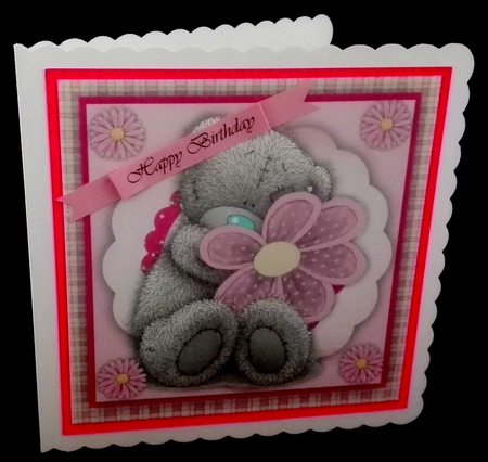 Teddies Pink Flower by Diane  Hitchcox