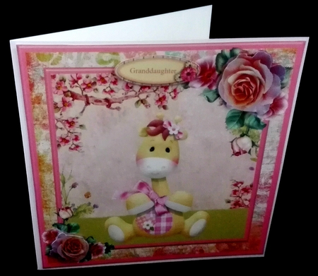 New Baby Girl Card Topper & Decoupage by Diane  Hitchcox