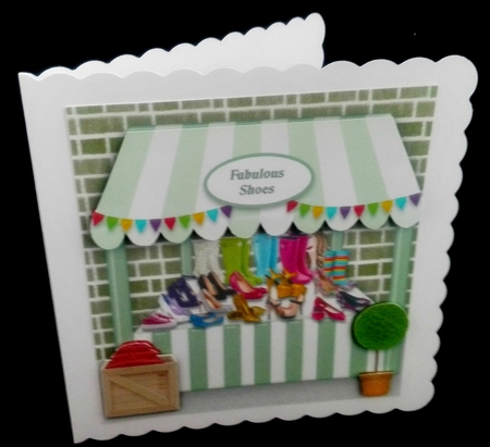 Fabulous Shoes Market Stall Card Topper With Decoupage by Diane  Hitchcox