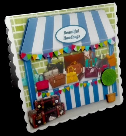 Beautiful Handbags Market Stall Card Topper With Decoupage by Diane  Hitchcox