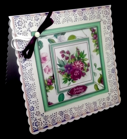 Floral Insert Frame Card Topper Set by Diane  Hitchcox