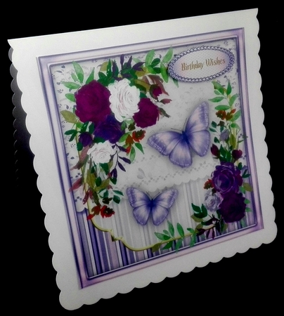 Vintage Roses and Butterflys 5 by Diane  Hitchcox