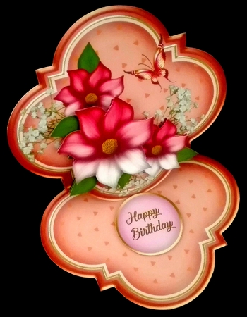 Peach Easel Card Kit by Diane  Hitchcox