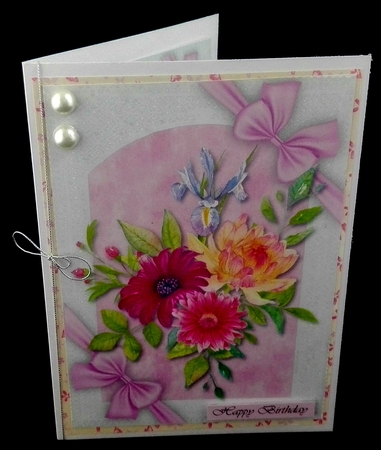 Alegro Roses with Verse and Bows  by Diane  Hitchcox
