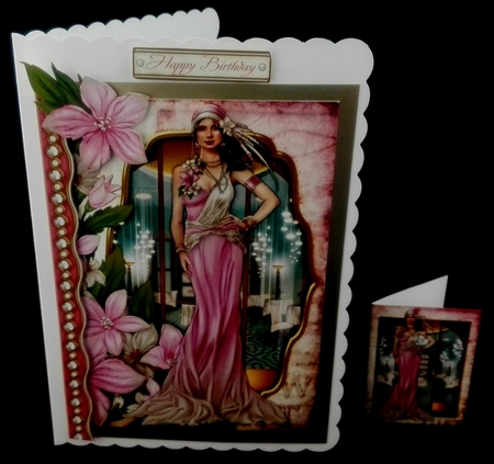 Art Deco Lady Sophia 4 Sheet Mini Kit Pink by Diane  Hitchcox
