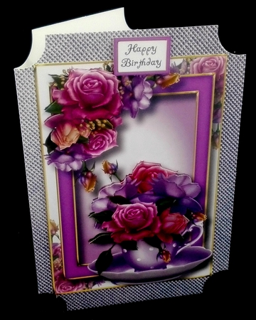 Teacup, Saucer & Flowers - Belle Epoque A5 by Diane  Hitchcox