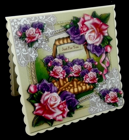 Roses basket Mini Kit by Diane  Hitchcox
