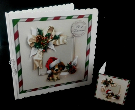 Christmas Dog 3 8x8 Mini Kit by Diane  Hitchcox