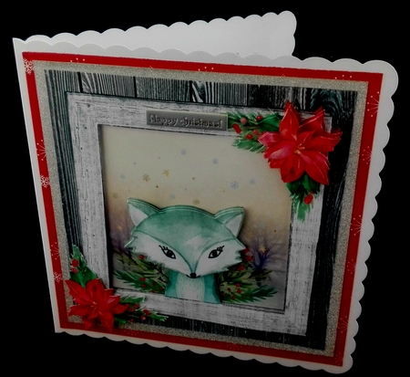 Printable Winter Arctic Fox Christmas Card Kit by Diane  Hitchcox