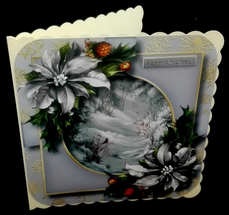 Scenic Christmas Present - Snowy Sunbeams 8x8 by Diane  Hitchcox