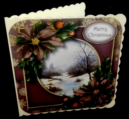 Scenic Christmas Present - Frozen Stream 8x8 by Diane  Hitchcox