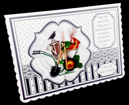 GARDENING TOOLS A5 Quick Pyramage Card  by Diane  Hitchcox