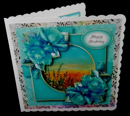Scenic Floral Present - Cornfield Of Flowers by Diane  Hitchcox