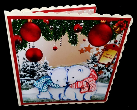 Polar bears christmas mini kit & decoupage by Diane  Hitchcox