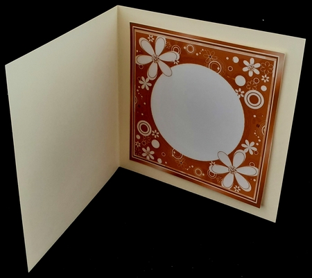 Pretty floral card front/insert 7x7 frame in gold by Diane  Hitchcox