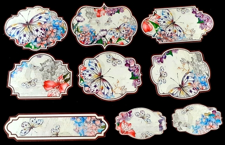 Hydranga Butterfly Labels by Diane  Hitchcox