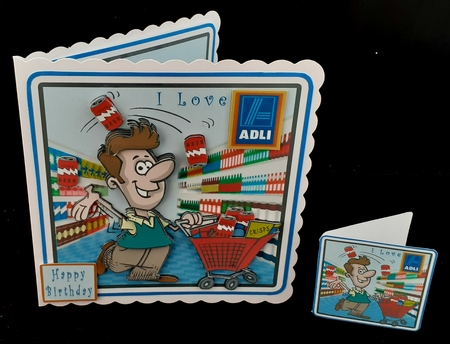 Happy Shopper - Decoupage by Diane  Hitchcox