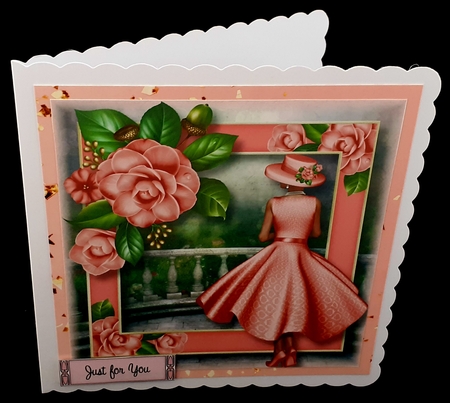 Lady Camellia - Pink 8x8 by Diane  Hitchcox